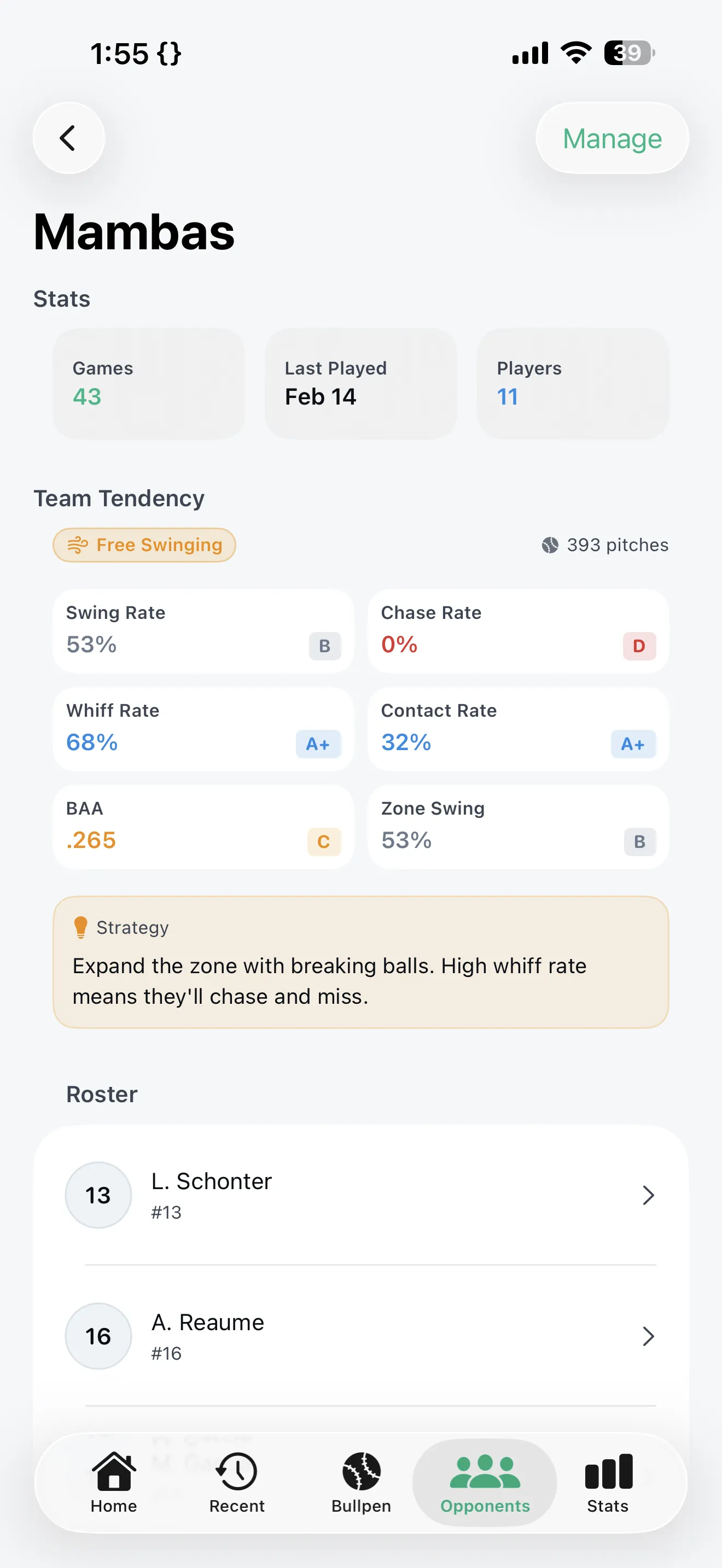 PitchTAC game reports, analytics export, and AI strategy tools